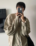 Cable Koshiharu Semi-over Cardigan