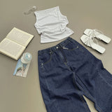 Daily Ribbed Cover Boat Neck Sleeveless