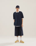 Chess Ringer Collar Short Sleeve T-shirt