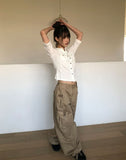 Karn Multi-Pocket Wide Cargo Pants