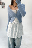 macaron knit cardigan