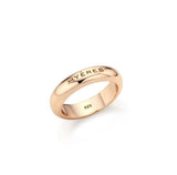 Champagne Full Moon Silver (P) Glossy Slim Ring M
