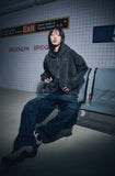 [2-WAY] Sleeve Star Pigment Hood Zip-Up