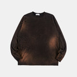 Faded washed vintage crack long sleeve