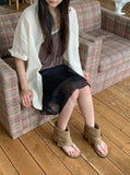 Must Dot Banding Midi Skirt