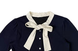 Sau Dot Ribbon Layered Cardigan