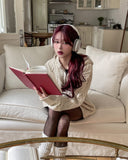 [wool30%] Woods Cable Two-Way Knit Hooded Zip-Up