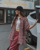 Machi linen check overshirt