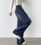 Summer ver cooling pleats side pintuck balloon wide fit pants