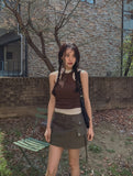 Vivi Unbalance Rribbed Sleeveless