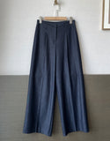 Lauren Wide Denim Slacks Pants