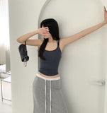 Halterneck Sexy Ribbed Crop Sleeveless