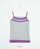 Diez Lace Flower Layered Sleeveless