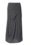 Asymmetrical Draped Long Skirt