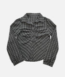Tribe shirring check shirt