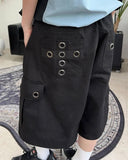 Ber Cross Eyelet Bermuda Pants