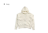 Hwami Loose fit Knit Zip-up Hoodie