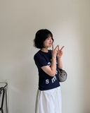Calt Lettering Crop Short Sleeve Tee