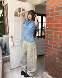 Pop Roundy Unbalance Check Shirt