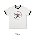 Pia Star Crop Ringer Tee