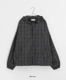 [Unisex] Kudalon Check Over Hood Windbreaker