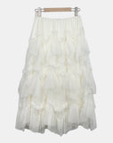 Aubeuren Frill Tiered Long Skirt