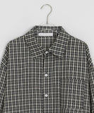 [unisex] Sankini Over Fit Pocket Check Shirt