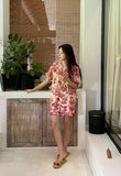 Myuteurin Toile Flower Pajama Set