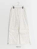 Lijet Flower String Pintuck Wide Pants