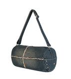 DENIM BARREL BAG