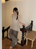 Elo Summer Fabric Banding Long Wide Pants