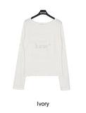 Marron Print Tension Long Sleeve Tee