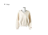 Nuan Daily V-Neck Label Loose Fit Knit