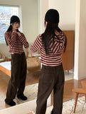 Render wool cut cotton long wide pants