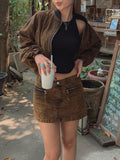 Pud Cotton Cropped Blouson