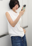 RIBBED HOODED SLEEVELESS