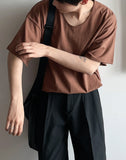 Jun Inner U-Neck Washing Short Sleeve Tee