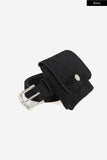 Suede pouch belt