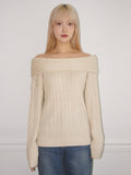 OFF SHOULDER LOOSE KNIT