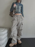 chade span biker denim jacket