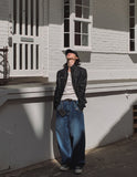 Lip Pocket Brush Denim Pants