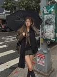 Roen denim pleats skirt pants