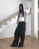 Merby Dot Ribbon Banding Strap Cutout Training Long Pants