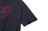 Chain Heart Embroidered Short Sleeve Tee
