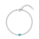 Essence Heart Silver (W) Tennis Bracelet