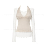 Dani Ruffle Layered Halter Long Sleeve