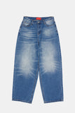 Logan cat washed wide denim pants