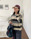 Lofted Stripe Hood Knit