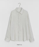 [unisex] Comb Linen Stripe Over Shirt
