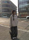 Unt Incision Boxy Leather Blouson Jacket